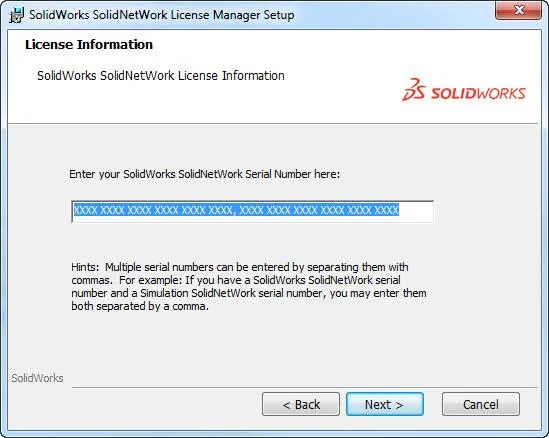 solidworks solidnetwork license information